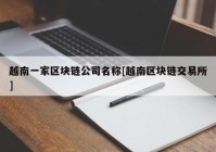 越南一家区块链公司名称[越南区块链交易所]